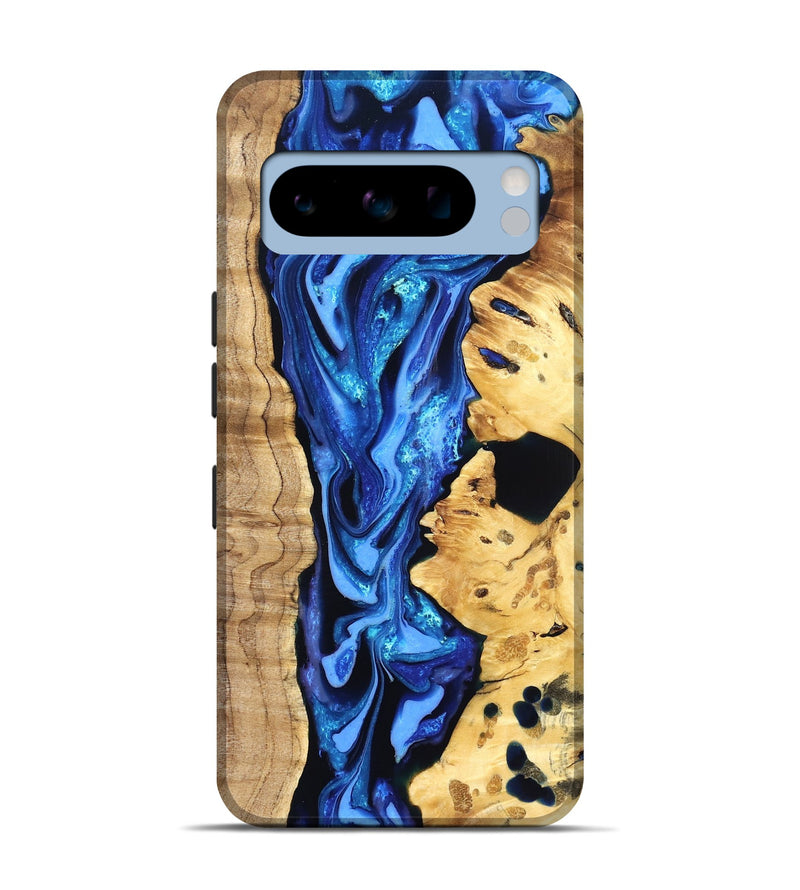 Pixel 8 Pro Wood Live Edge Phone Case - Arlo (Blue, 823237)
