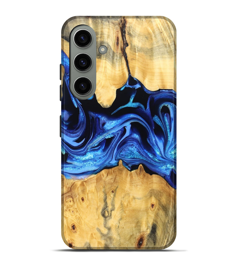 Galaxy S24 Plus Wood Live Edge Phone Case - Gauge (Blue, 823238)