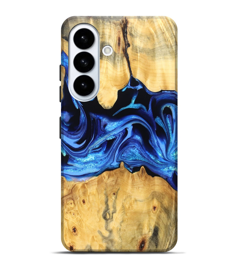 Galaxy S26 Plus Wood Live Edge Phone Case - Gauge (Blue, 823238)