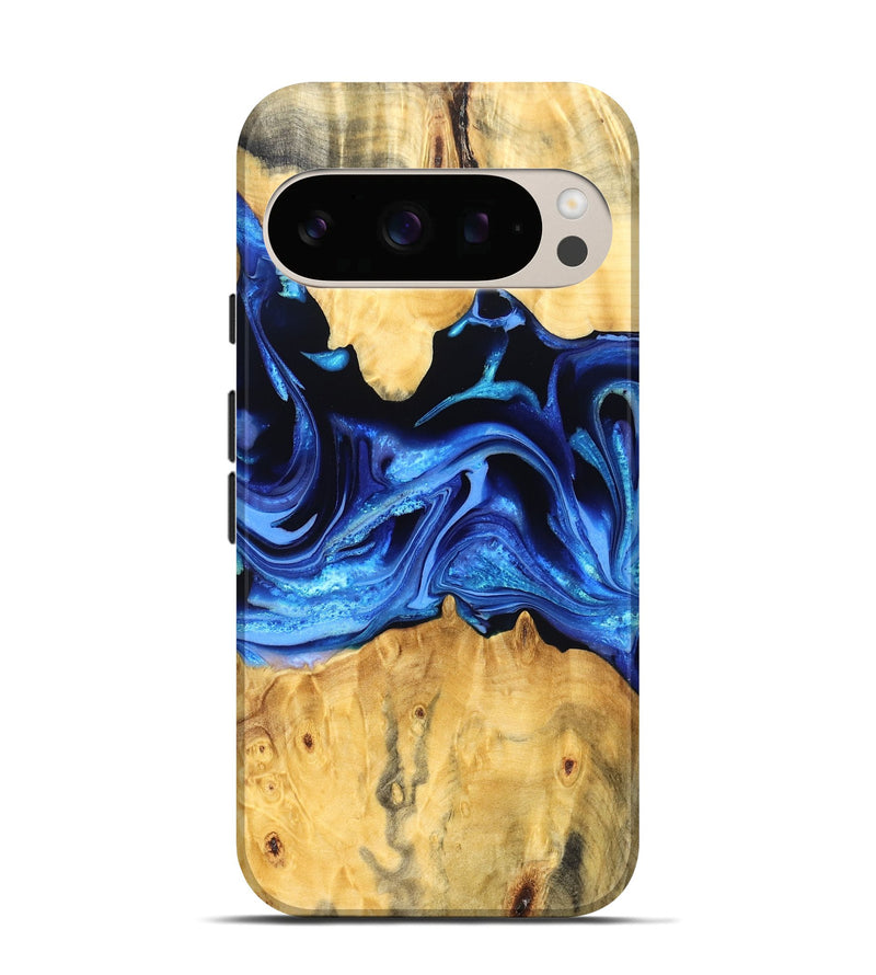 Pixel 10 Wood Live Edge Phone Case - Gauge (Blue, 823238)