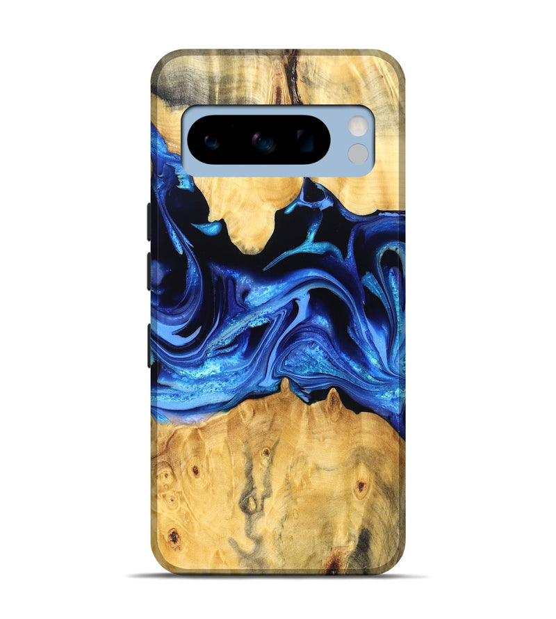 Pixel 8 Pro Wood Live Edge Phone Case - Gauge (Blue, 823238)
