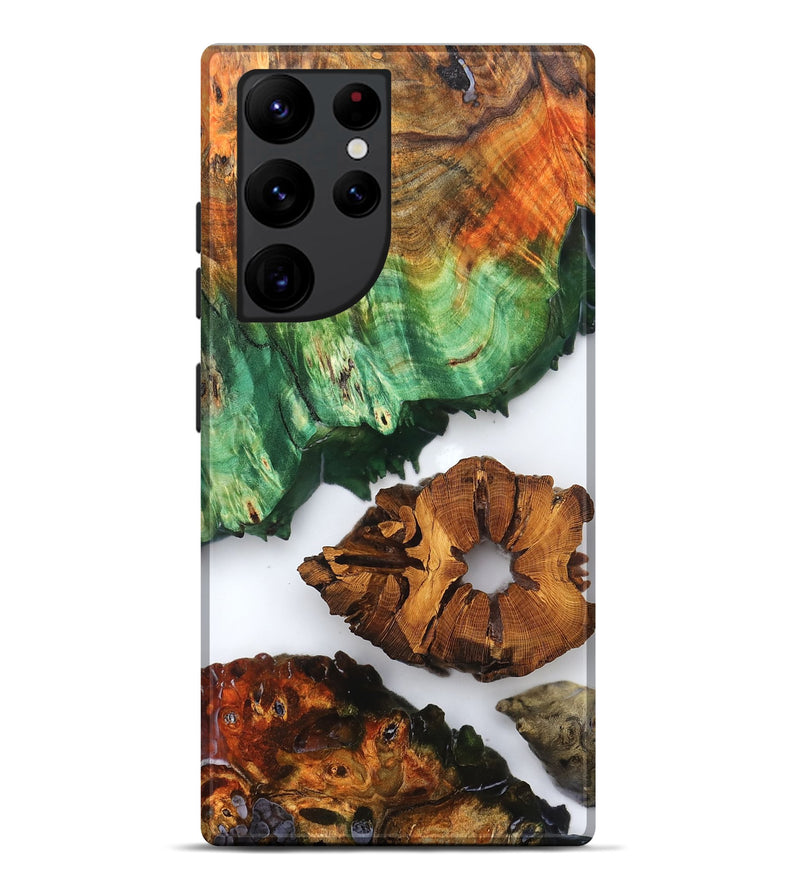 Galaxy S22 Ultra Wood Live Edge Phone Case - Shavon (Clear, 823239)