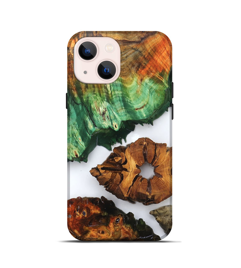 iPhone 13 mini Wood Live Edge Phone Case - Shavon (Clear, 823239)