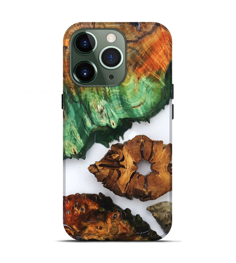 iPhone 13 Pro Wood Live Edge Phone Case - Shavon (Clear, 823239)