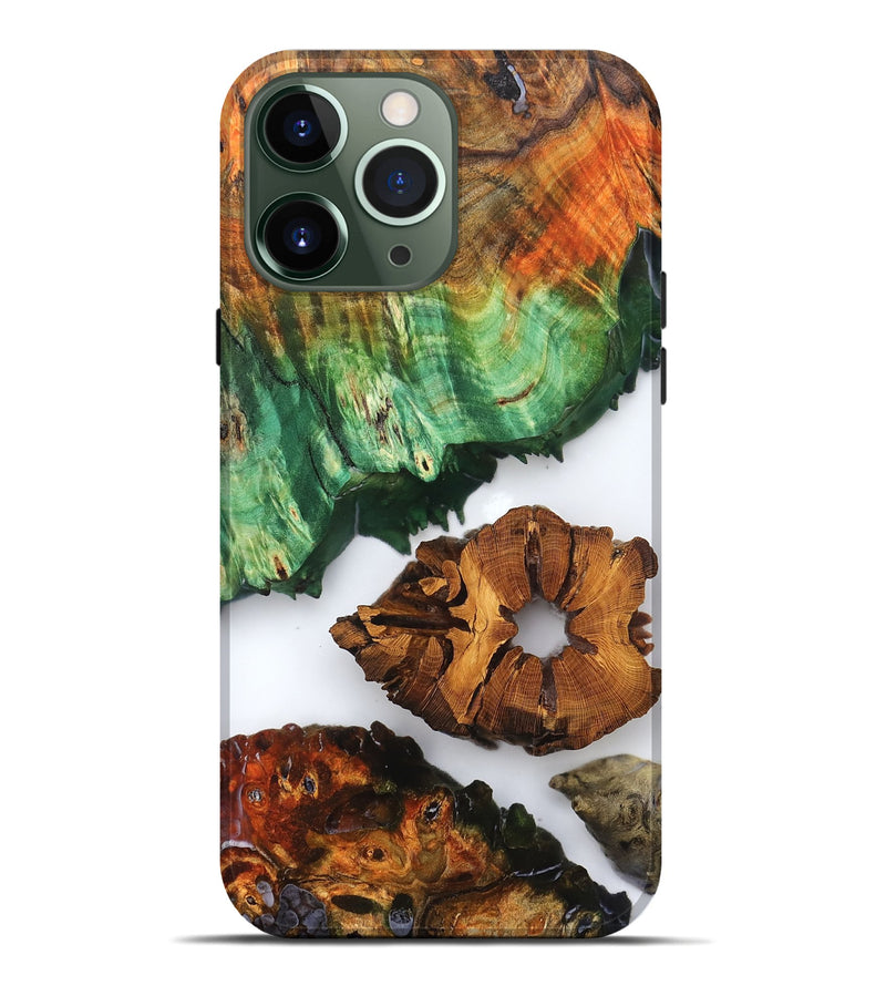 iPhone 13 Pro Max Wood Live Edge Phone Case - Shavon (Clear, 823239)