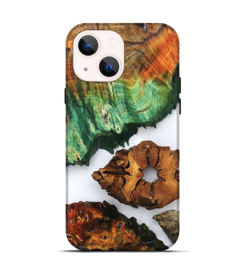 iPhone 14 Wood Live Edge Phone Case - Shavon (Clear, 823239)