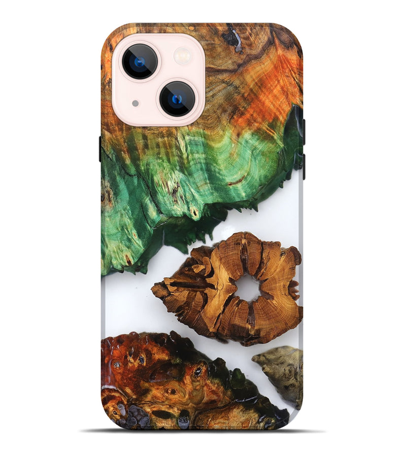 iPhone 14 Plus Wood Live Edge Phone Case - Shavon (Clear, 823239)