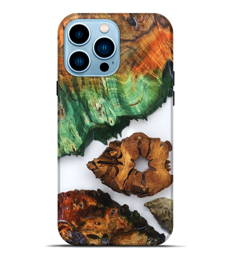 iPhone 14 Pro Max Wood Live Edge Phone Case - Shavon (Clear, 823239)