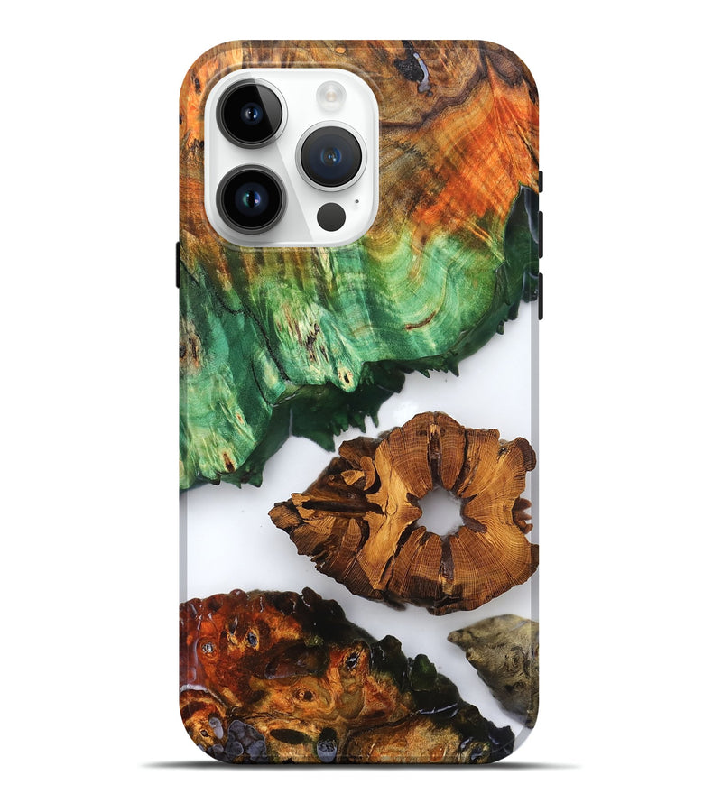 iPhone 15 Pro Max Wood Live Edge Phone Case - Shavon (Clear, 823239)