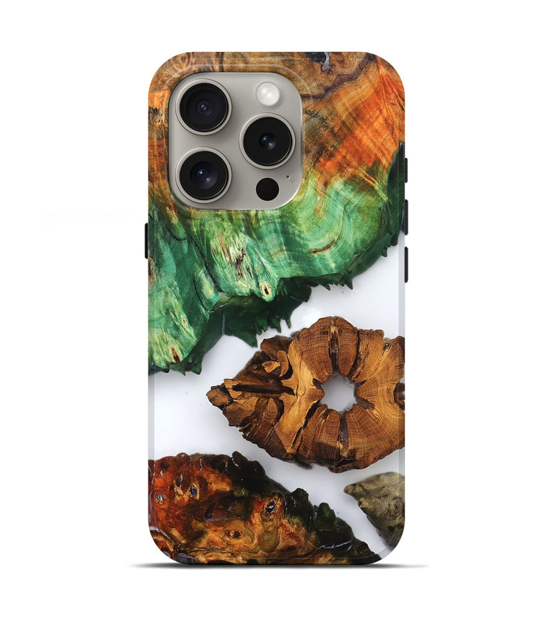 iPhone 16 Pro Wood Live Edge Phone Case - Shavon (Clear, 823239)