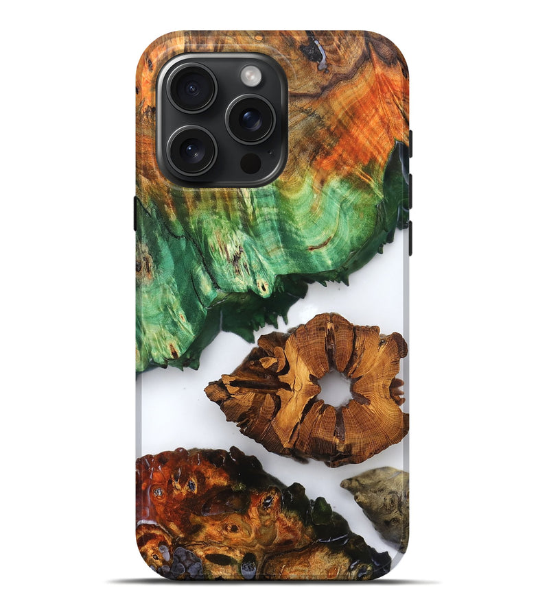 iPhone 16 Pro Max Wood Live Edge Phone Case - Shavon (Clear, 823239)