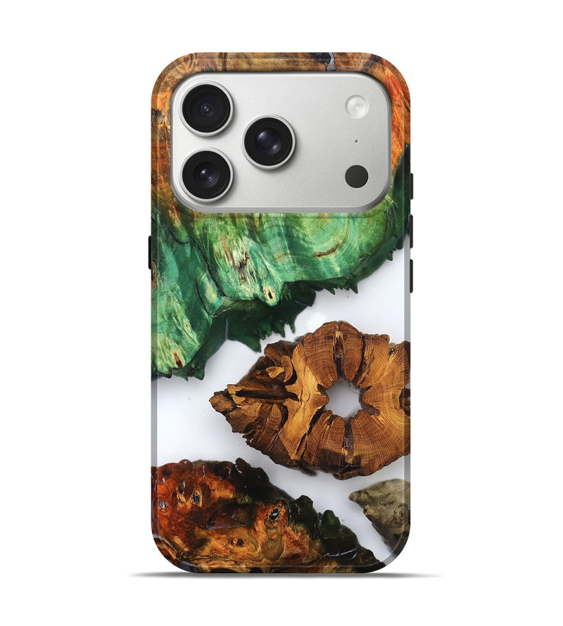 iPhone 17 Pro Wood Live Edge Phone Case - Shavon (Clear, 823239)