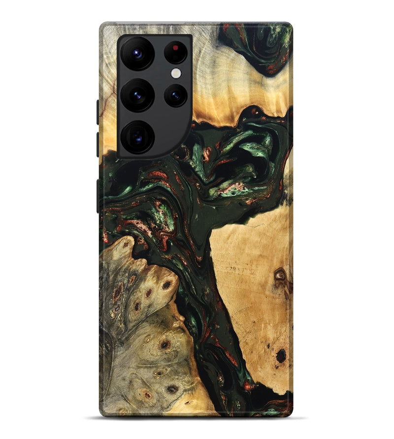 Galaxy S22 Ultra Wood Live Edge Phone Case - Tonya (Green, 823240)