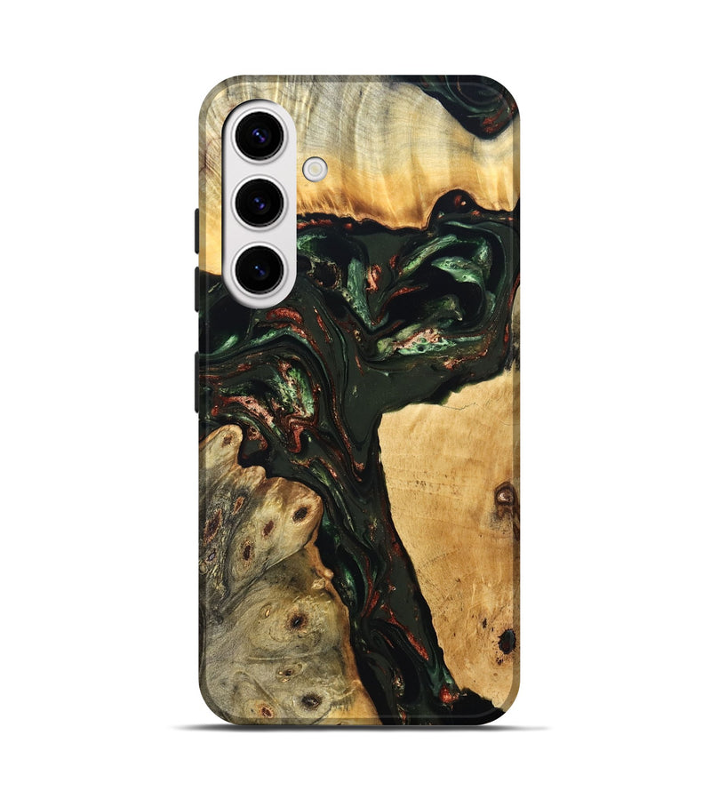 Galaxy S25 Wood Live Edge Phone Case - Tonya (Green, 823240)