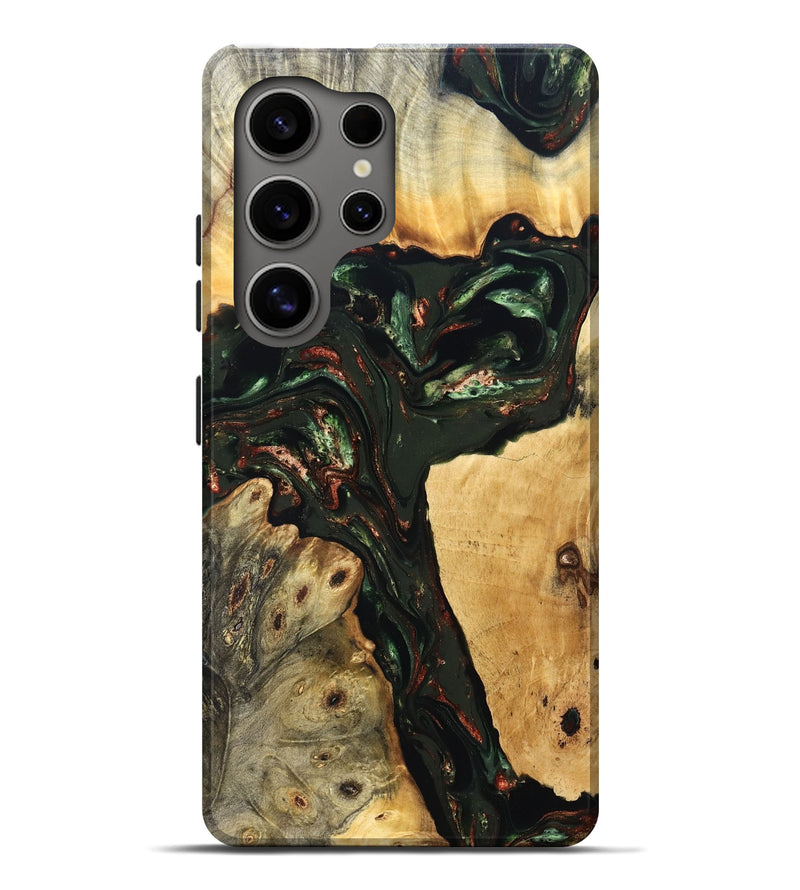 Galaxy S25 Ultra Wood Live Edge Phone Case - Tonya (Green, 823240)