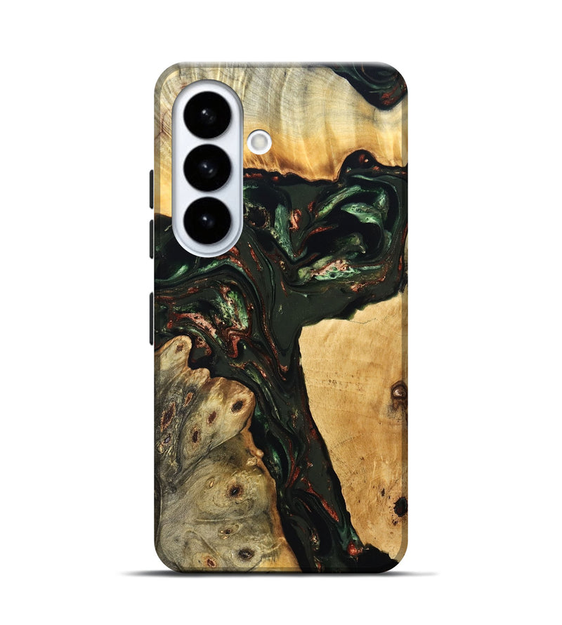Galaxy S26 Wood Live Edge Phone Case - Tonya (Green, 823240)