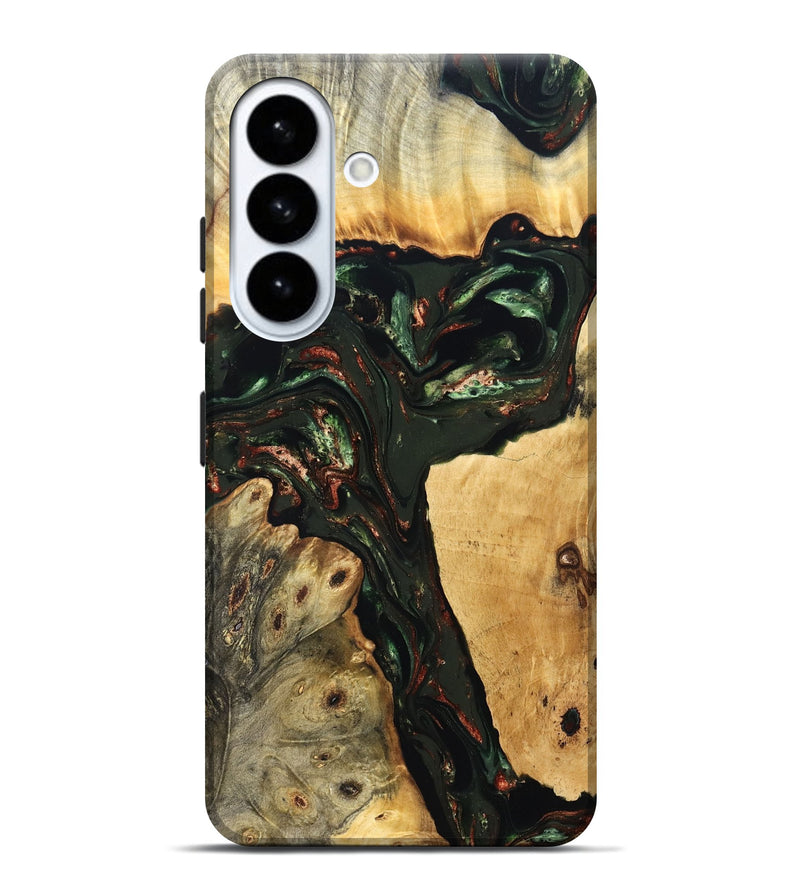 Galaxy S26 Plus Wood Live Edge Phone Case - Tonya (Green, 823240)