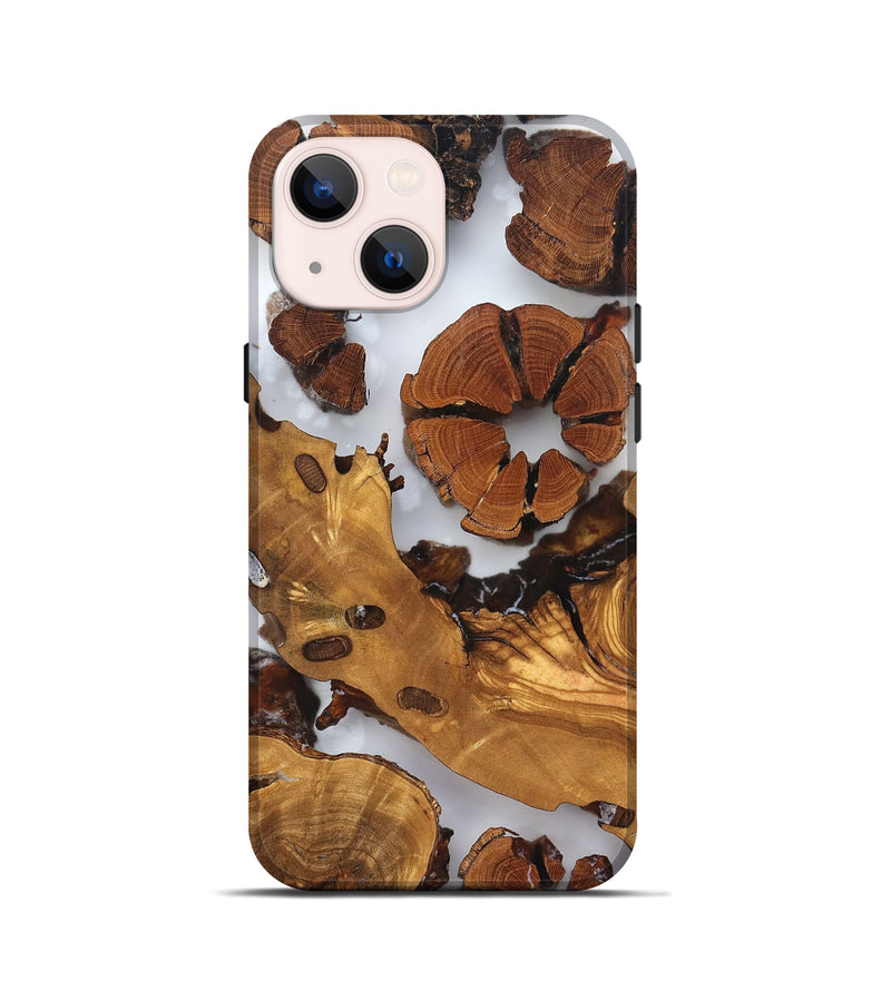 iPhone 13 mini Wood Live Edge Phone Case - Marty (Clear, 823241)