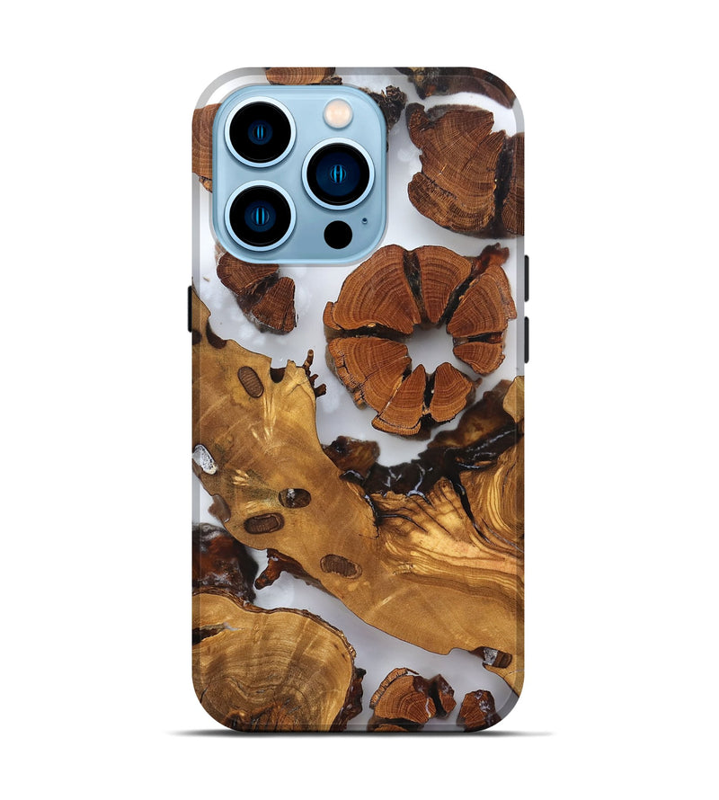 iPhone 14 Pro Wood Live Edge Phone Case - Marty (Clear, 823241)