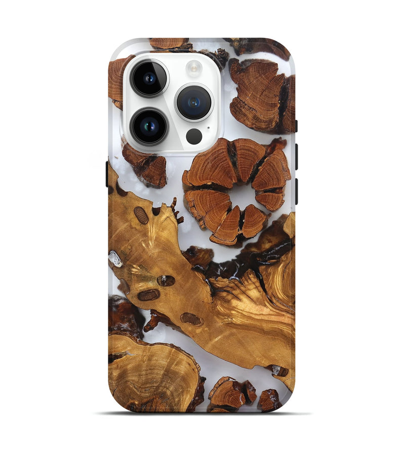 iPhone 15 Pro Wood Live Edge Phone Case - Marty (Clear, 823241)