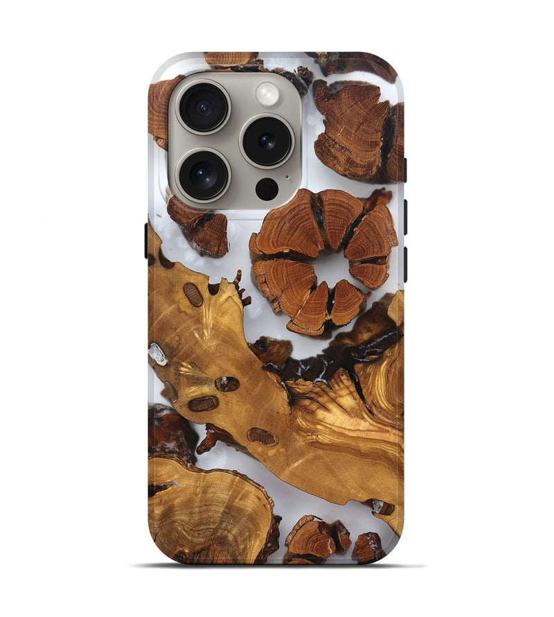 iPhone 16 Pro Wood Live Edge Phone Case - Marty (Clear, 823241)