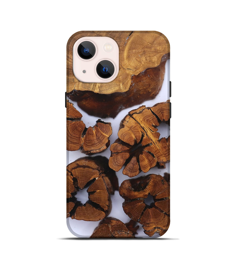 iPhone 13 mini Wood Live Edge Phone Case - Freya (Clear, 823242)