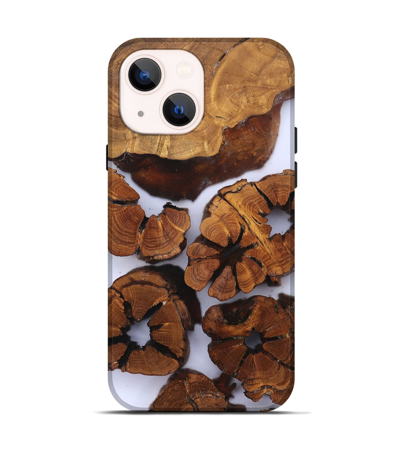iPhone 14 Wood Live Edge Phone Case - Freya (Clear, 823242)