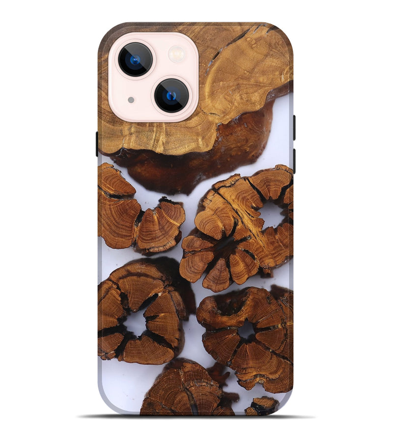 iPhone 14 Plus Wood Live Edge Phone Case - Freya (Clear, 823242)