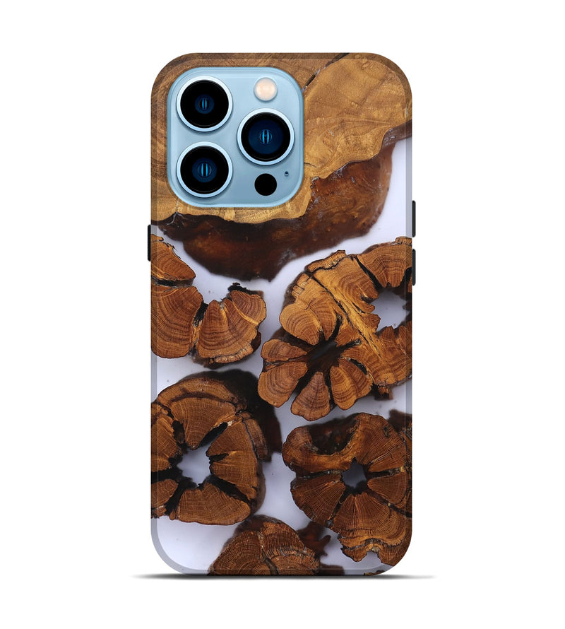 iPhone 14 Pro Wood Live Edge Phone Case - Freya (Clear, 823242)