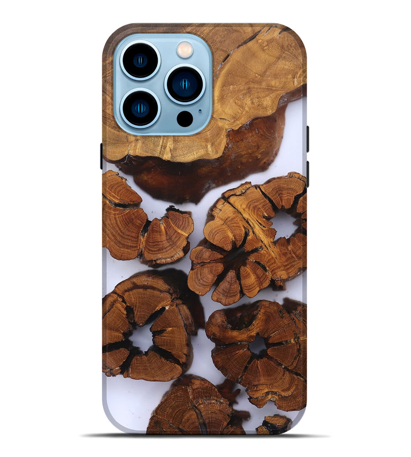 iPhone 14 Pro Max Wood Live Edge Phone Case - Freya (Clear, 823242)