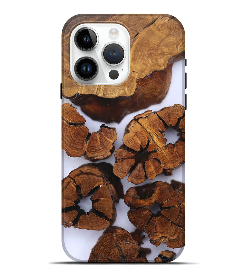 iPhone 15 Pro Max Wood Live Edge Phone Case - Freya (Clear, 823242)