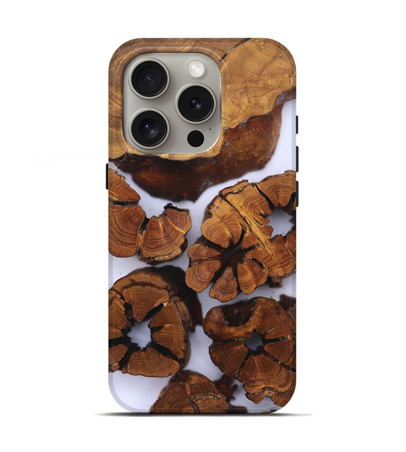 iPhone 16 Pro Wood Live Edge Phone Case - Freya (Clear, 823242)