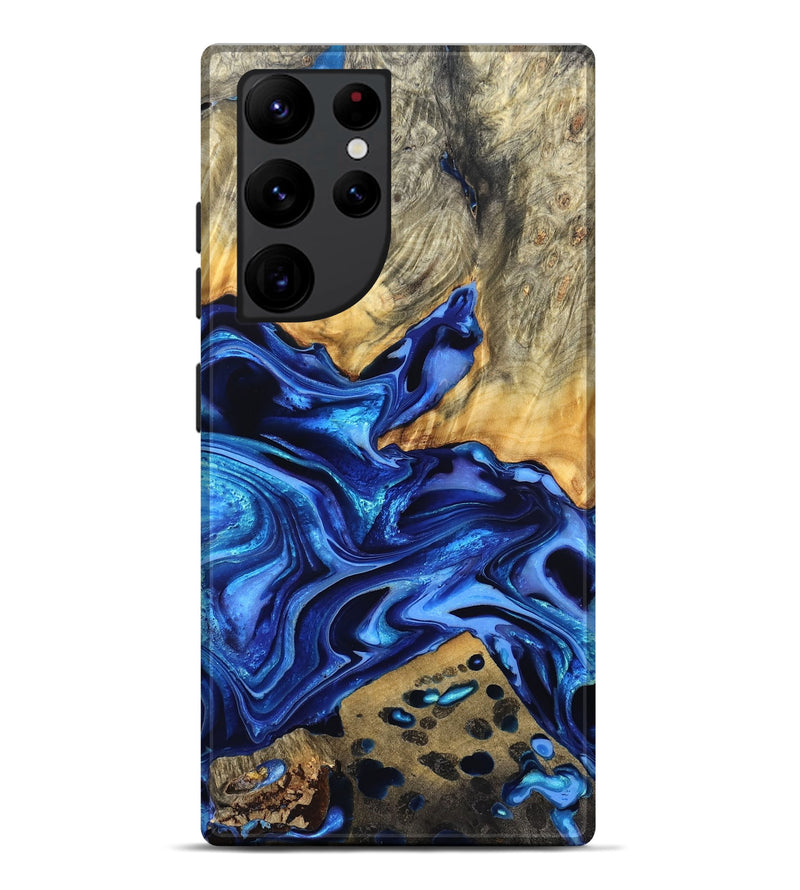 Galaxy S22 Ultra Wood Live Edge Phone Case - Darby (Blue, 823243)