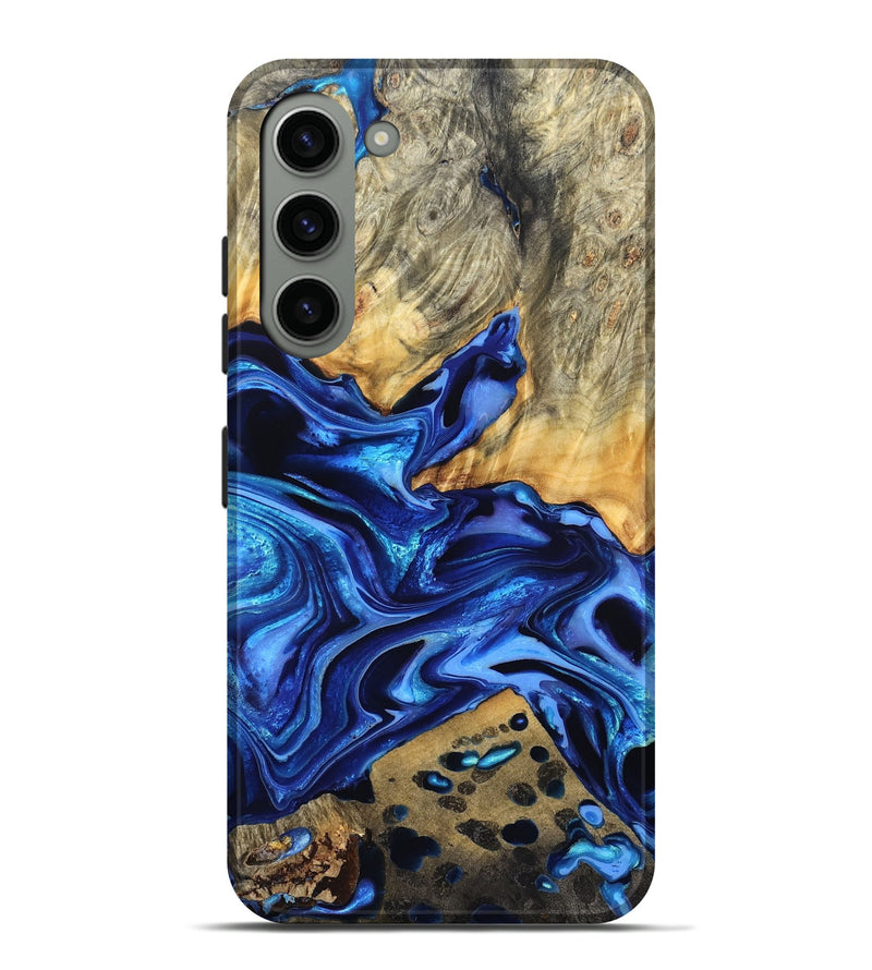 Galaxy S23 Plus Wood Live Edge Phone Case - Darby (Blue, 823243)