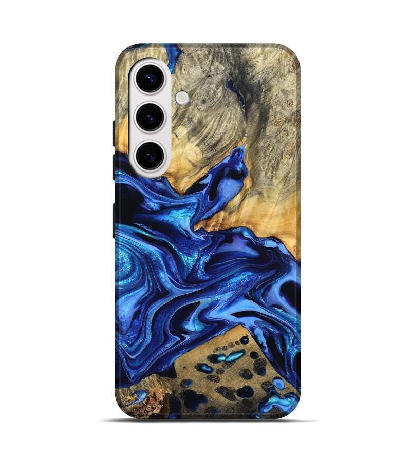 Galaxy S25 Wood Live Edge Phone Case - Darby (Blue, 823243)