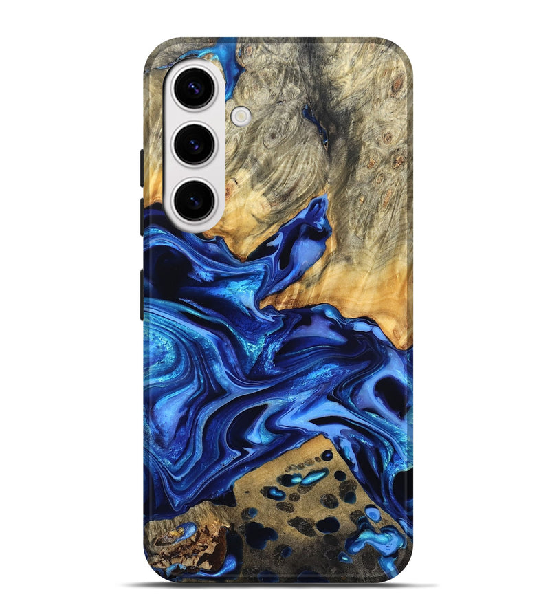 Galaxy S25 Plus Wood Live Edge Phone Case - Darby (Blue, 823243)