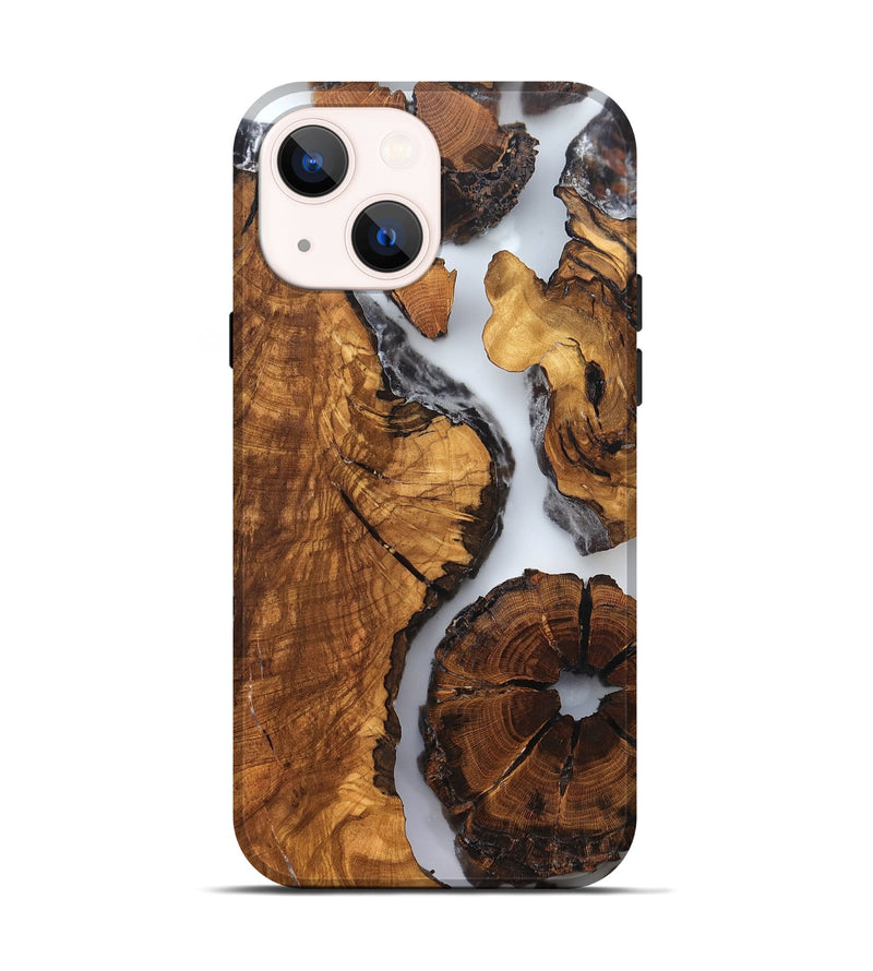 iPhone 14 Wood Live Edge Phone Case - Rihanna (Clear, 823244)