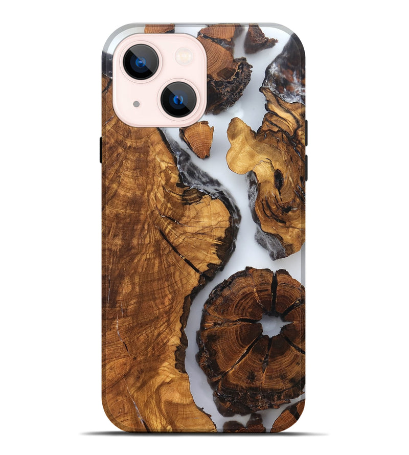 iPhone 14 Plus Wood Live Edge Phone Case - Rihanna (Clear, 823244)