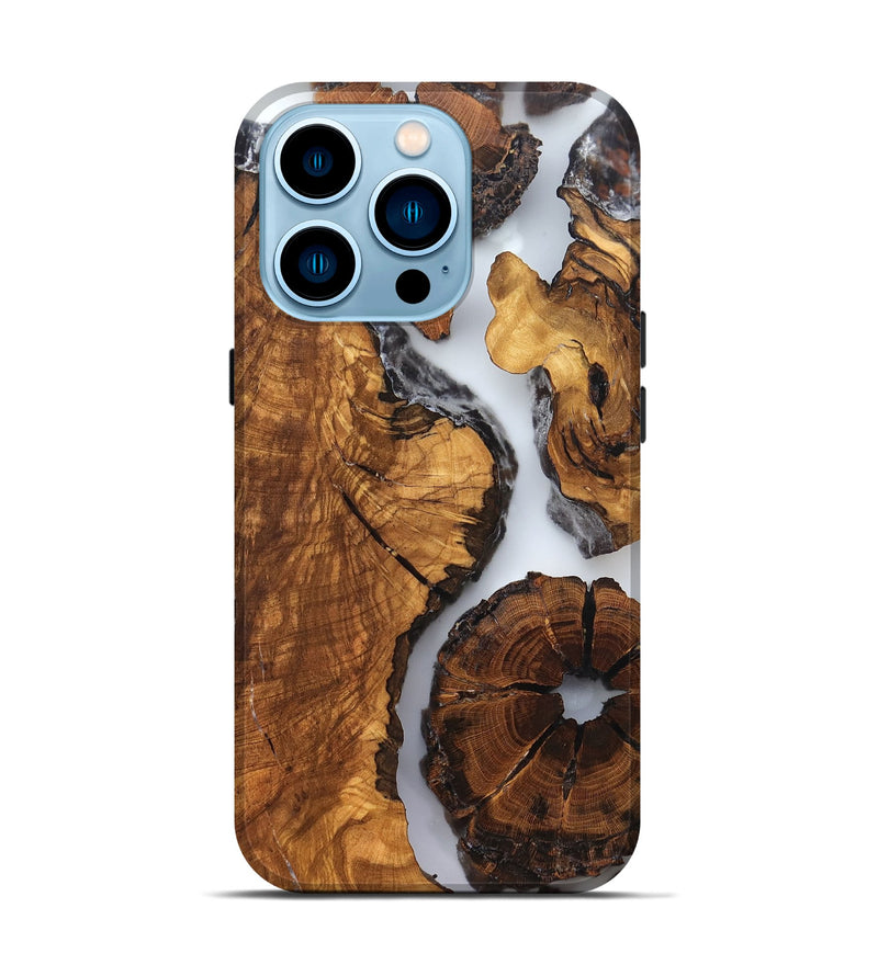 iPhone 14 Pro Wood Live Edge Phone Case - Rihanna (Clear, 823244)