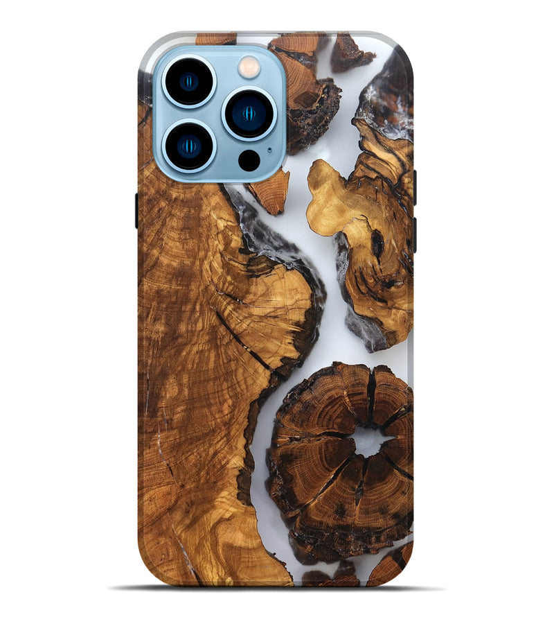 iPhone 14 Pro Max Wood Live Edge Phone Case - Rihanna (Clear, 823244)