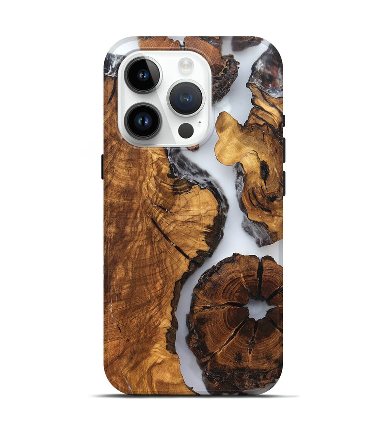 iPhone 15 Pro Wood Live Edge Phone Case - Rihanna (Clear, 823244)