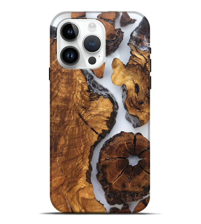 iPhone 15 Pro Max Wood Live Edge Phone Case - Rihanna (Clear, 823244)