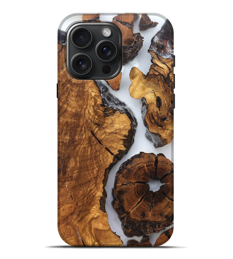 iPhone 16 Pro Max Wood Live Edge Phone Case - Rihanna (Clear, 823244)