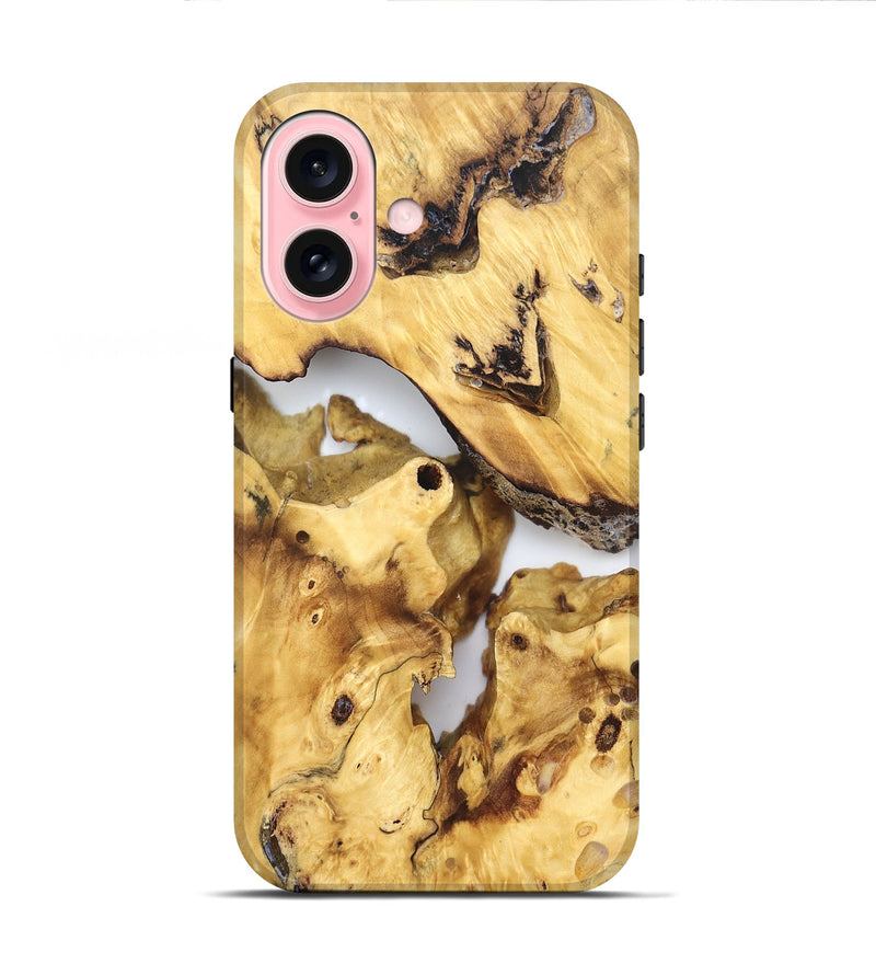 iPhone 16 Wood Live Edge Phone Case - Marcel (Clear, 823245)