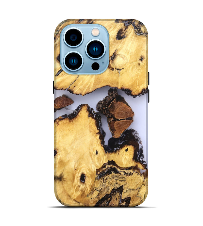 iPhone 14 Pro Wood Live Edge Phone Case - Manuel (Clear, 823246)