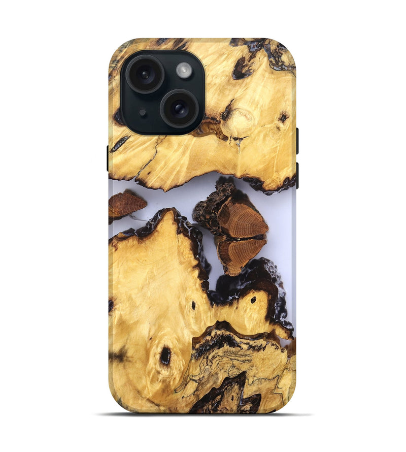 iPhone 15 Wood Live Edge Phone Case - Manuel (Clear, 823246)