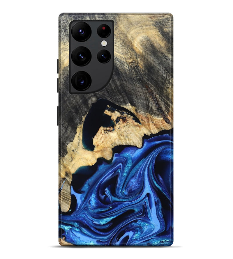 Galaxy S22 Ultra Wood Live Edge Phone Case - Wyatt (Blue, 823247)