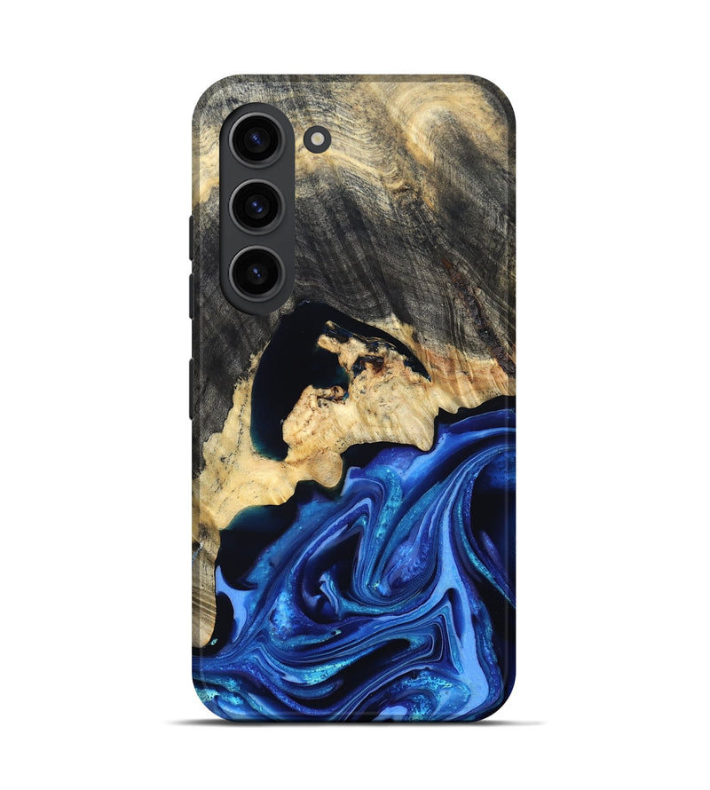 Galaxy S23 Wood Live Edge Phone Case - Wyatt (Blue, 823247)