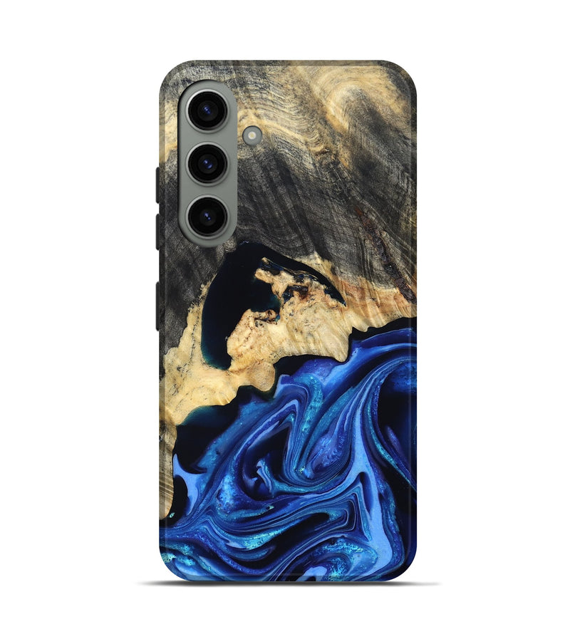 Galaxy S24 Wood Live Edge Phone Case - Wyatt (Blue, 823247)