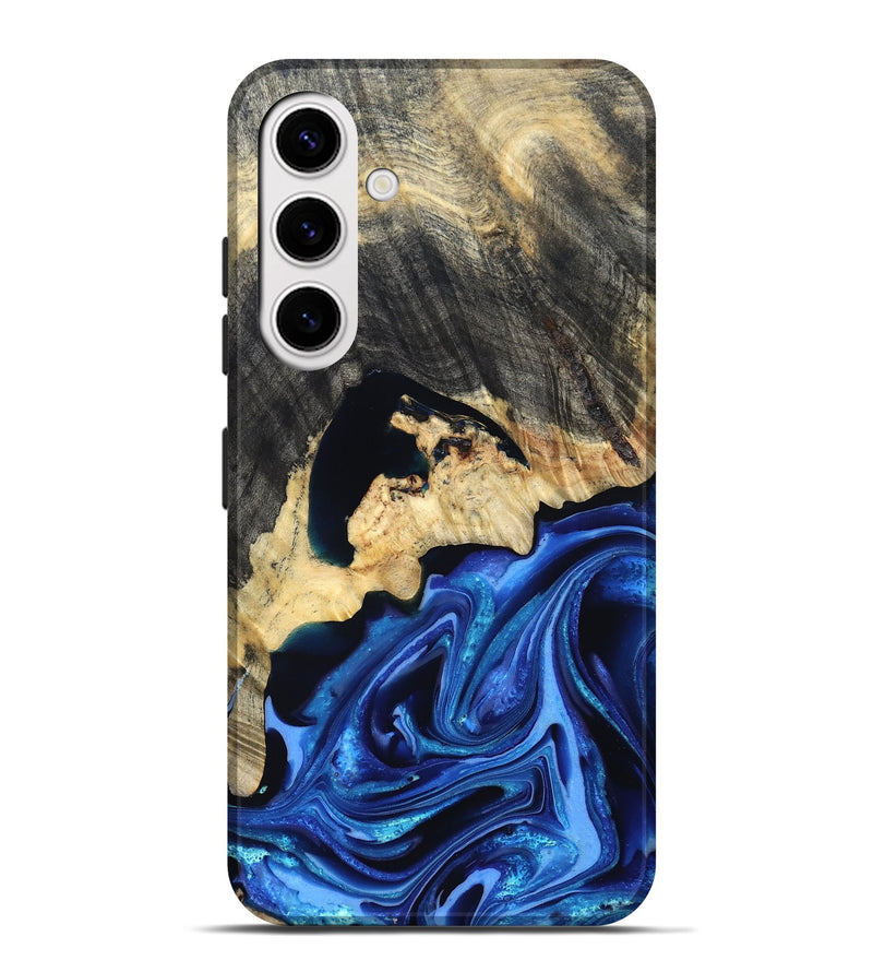 Galaxy S25 Plus Wood Live Edge Phone Case - Wyatt (Blue, 823247)